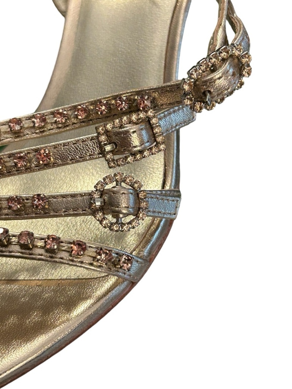 Kate Spade Rose Gold jeweled Slingback Heels - Picture 11 of 14